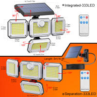 Lámpara Solar LED 333 Exteriores Con Sensor De Movimiento Y Inducción Humana 3 Modos IP65 Impermeable Para Garage Jardín Pasillo Y Pared - details 7