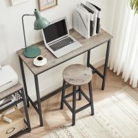 Conjunto de taburetes de bar, juego de 2, sillas redondas para cocina con asientos altos, altura 65 cm, estructura de acero resistente, fácil montaje, estilo industrial - details 16