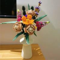 Romantic Bloque De Construcción Decorativo Con Bouquet De Rosas Para Regalo De Cumpleaños O Navidad Compatible Con Juguetes De CreaTech - details 0