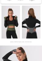 Traje de Yoga transpirable sin costuras para mujer, ropa de Fitness de verano, conjunto de tres piezas de secado ajustado, zapatos deportivos, accesorios de ropa - details 1