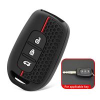 Carcasa De Llave De Coche En Silicona Para Renault Kwid Dacia Sandero Logan Duster 2016 2017 2018 Accesorios Para Llaves De Fob Con Símbolo De Tráfico - details 1