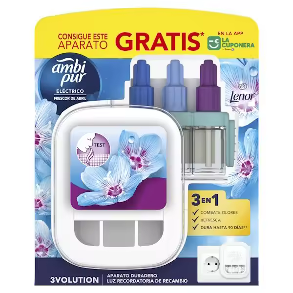 AMBIPUR 3Volution Frescor de Abril 3 en 1  1 uds Ambientador Eléctrico con Recambio - 1