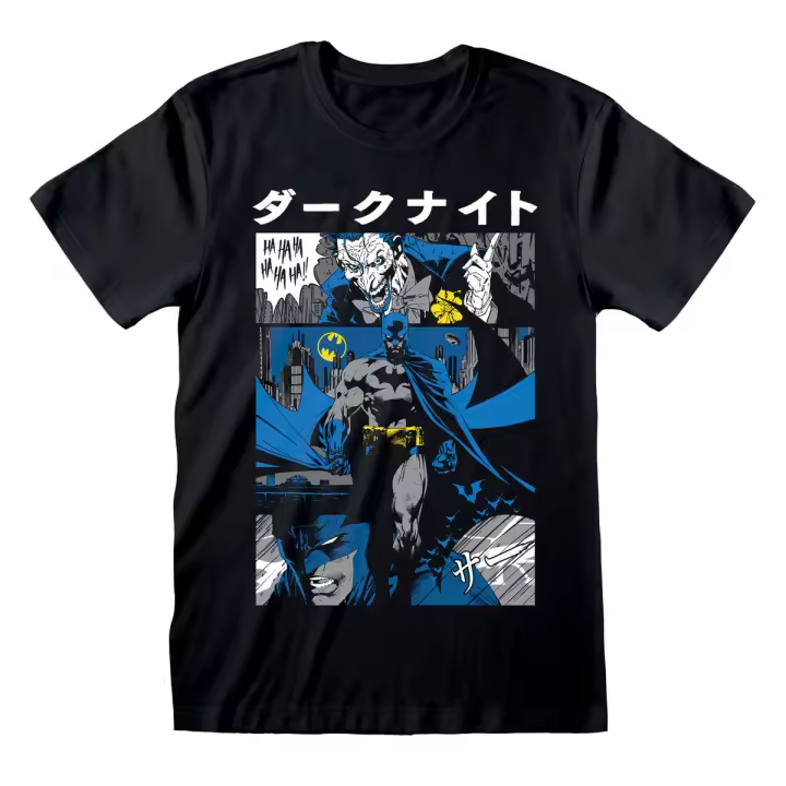 Camiseta de Manga Corta Batman Manga Cover Negro Unisex - 1
