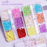 6 Grillas De 3D Flores Blancas Acrílicas Con Cuentas De Acero Para Diseño De Uñas Accesorio De Joyería DIY SASZCT-150 - details 6