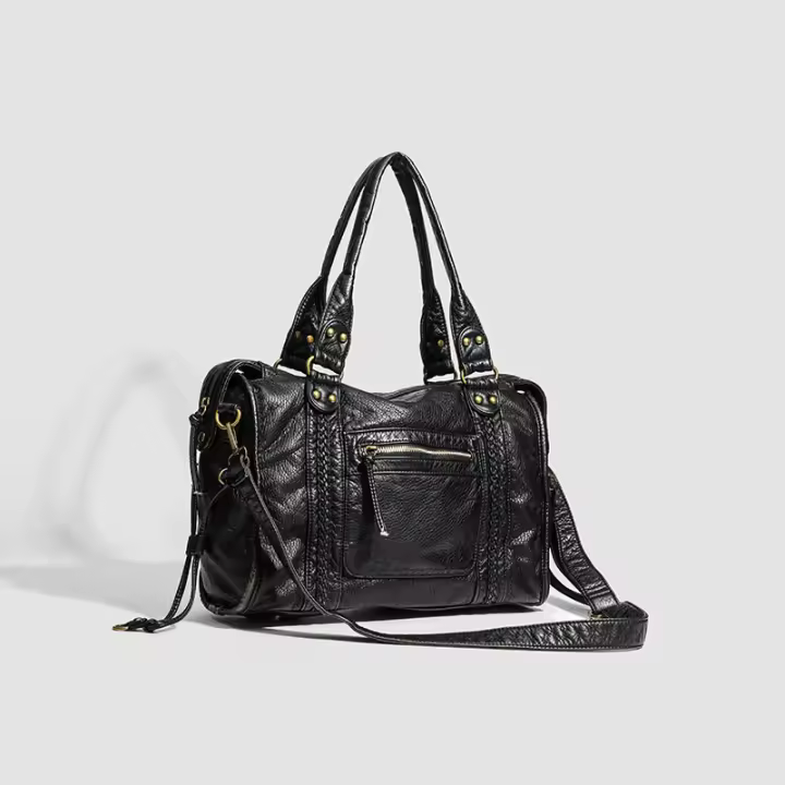 Bolso De Motocicleta Retro Francés En Venta, Bolso Cruzado De Hombro Único, Bolso De Mano Grande, Capacidad Alta, Para Mujeres, Bolso Lavado - 1