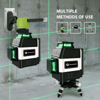 Pracmanu Mini Nivel Láser 12 Líneas 3D Nivel Automático 360° Horizontal Y Vertical Líneas De Láser Verde Para Construcción Y Jardinería - details 8