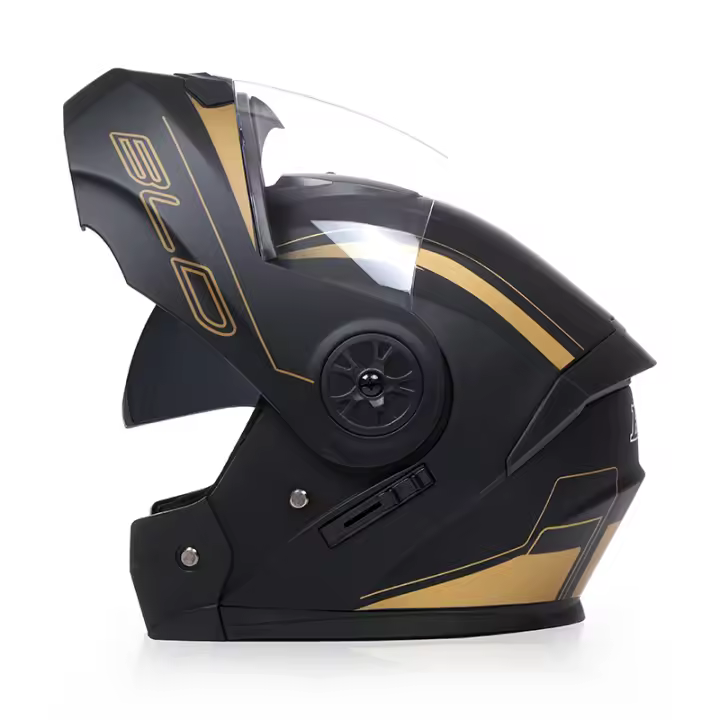 Casco De Motocicleta Con Aprobar Dot Doble Lente Para Carreras Protección Completa Invierno Modulable Hombre ABS 1.11kg - 1