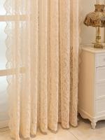 Cortina De Encaje Con Borlas Para Sala De Estar Y Dormitorio 1PC Romántica Rural Tapizante De Translucidez 100% Poliéster - details 3