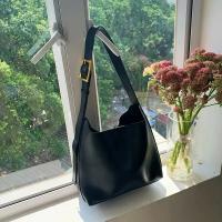 Bolso De Hombro Para Mujer Estilo Minimalista Y Moda En PU Cuero Sólido Bolso Cruzado Versátil Para El Trabajo Con Cierre Hasp - details 9