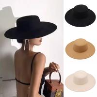 Gorro De Lana Elegante Para Mujer Gorro De Paja Ancha De Fiesta Formal Jazz Gorro De Punto De Tela Blended Gorro De Punto De Tela - details 0