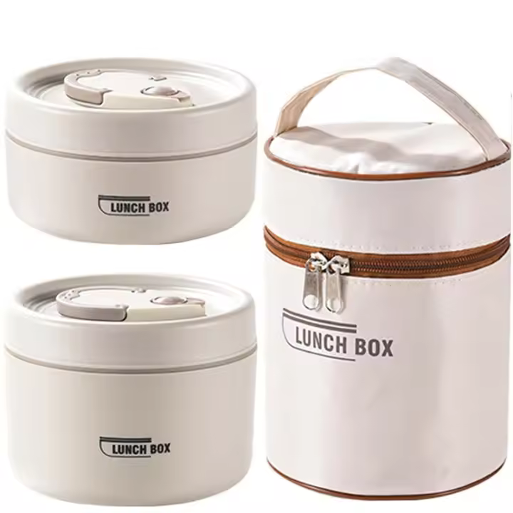 Juego De Contenedor Almuerzo Portátil Aislado Con Acero Inoxidable Para Adultos, Caja Bento Piletas Térmicas a Prueba De Fugas - 1