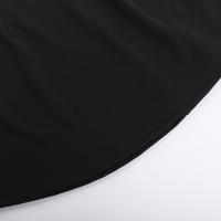Vestido De Verano Para Mujer 2024 Estilo Europeo Y Estadounidense Cuello Redondo Sin Mangas Color Sólido Cintura Alta Manga Corta Casual Longitud De Rodilla - details 12