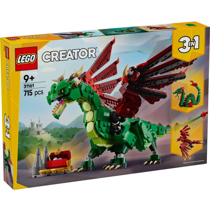 LEGO CREATOR 3 EN 1 - DRAGÓN MEDIEVAL, 31161, TIENDA CON LICENCIA OFICIAL - 1