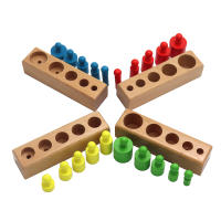 Juguete Educativo De Madera Montessori Para Niños Juguetes De Desarrollo Sensorial Y Práctica De Cilindros Y Agujeros Edad Recomendada 3-12 Años - details 10