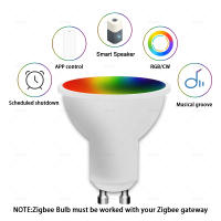 Bombilla LED Zigbee GU10 7W RGB CW Dimmable Spot Luz Inteligente Compatible Con Alexa Google Assistant Smartthings Voltaje 110V-220V Para Dormitorio - details 1