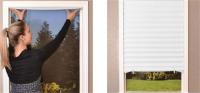 Cortinas Pliegables Autoadhesivas Para Ventanas Baño Cocina Balcón Oficina Estilo Slat Material Poliéster Medio Blinds Rollos - details 3