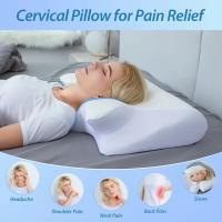 Almohada De Memoria Para El Cuello Con Forma De Mariposa 2 En 1 Almohada De Viaje Ergonómica Para El Descanso Del Cuello Y Espalda Cómoda Y Revestida De Poliéster - details 6