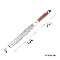 Leeseph Rallador De Queso Con Mango De Madera Acero Inoxidable Multiusos Rallador De Alimentos Para Chocolate Mantequilla En La Cocina - details 0