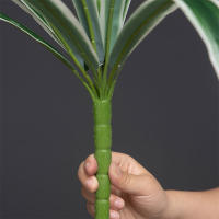 Gran Planta Artificial De Bambú 60cm Con 18 Hojas Hojas Verdes De Orchidáceas Para Decoración De Jardín Y Hogar Material Plástico - details 13