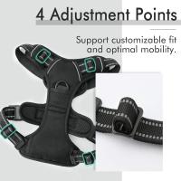 Arnés para Perros Sin Tirantes para Perros Grandes con 2 Clips para Correa, Reflectante Sin Asfixia, Negro, L - details 2