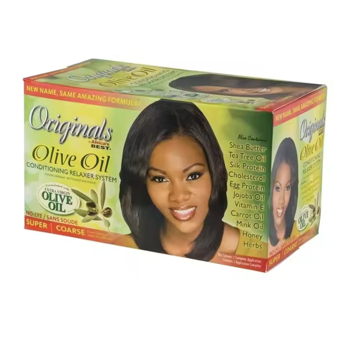 Africa's Best Originals Olive Oil No Lye Relaxer System Super / Coarse – Alisador Capilar - 1