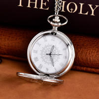 Reloj De Bolsillo Con Cuarzo Y Numeración Árabe Colgante Vintage Plateado Creativo Para Regalo De Cumpleaños Cadena Incluida - details 2
