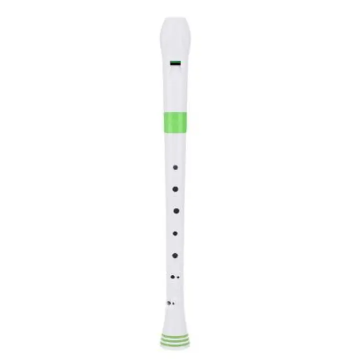 FLAUTA DULCE SOPRANO-Nuvo (N310RDGR B) Digitacion Barroca (3 Piezas) Blanco/ Verde (Plastico) - 1