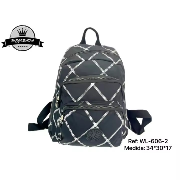 MEJORADA Mochila de Hombro para Mujer Estampada de Líneas Geométricas, Alta Calidad - 1