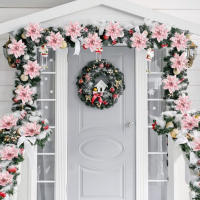 Flores De Navidad Artificiales Brillantes 14.5cm Decoración Para Árbol De Navidad Adornos Para Año Nuevo Y Día De San Valentín - details 8