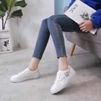 Zapatos De Mujer 2023 Corrida Primavera Otoño Moda Blanca Transpirable Bordado De Flores Suela Larga Casual Zapatillas Zapatos De Mujer - details 6