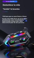 Casco De Motocicleta Y20 MAX Con Intercomunicador Bluetooth Y Efecto De Luz RGB 1000mAh Impermeable IPX6 Para Deportes Acuáticos - details 0