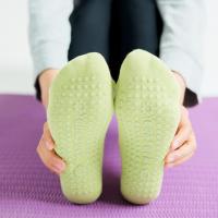 Calcetines De Yoga Para Mujer Algodón Peinado Antideslizantes Para Pilates Fitness Danza Profesional Calcetines Deportivos - details 6