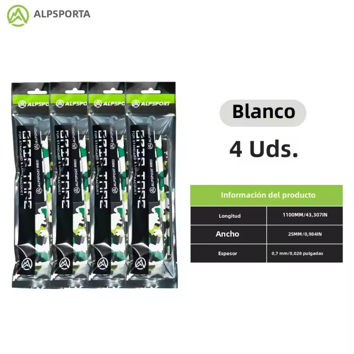 ALP 4pcs/lot Tiras De Sujeción Para Raqueta De Tenis Badminton Y Caña De Pescar Camuflaje No Eslipiente Transpirable Para Deportes - 1