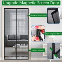 Magnetic mosquito net for balcony door, 115 x 205 cm, reinforced, no drilling, black - details 2
