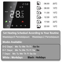 Termostato Inteligente WiFi Tuya Para Calefacción Eléctrica Piso Calentador Agua Gas Compatible Con Google Home Alexa Control Remoto Por Voz - details 2