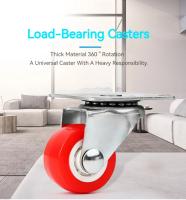 Ruedas De Silla De Tren De PVC Rojo 1.5" 4/8PCS Resistentes Al Desgaste Y Silenciosas Ruedas Giratorias Universales Para Muebles - details 3