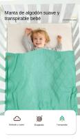 Manta De Algodón Para Bebé Super Suave Recién Nacido Niño Niña Carrito De Compras Cubierta De Dormitorio 90*70cm Juguete Alfombra De Juguetes Para Exteriores - details 0