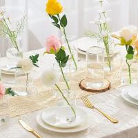 Juego De 3 Vajillas De Vidrio Claro Para Centros De Mesa Y Decoración De Baño Estilo Clásico Para Flores Pequeñas Y Bodas - details 3