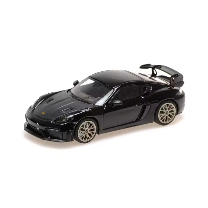 MINICHAMPS 1/43 PORSCHE CAYMAN GT4 RS NEODIME Y CARBONO CON RUEDAS 2021 - 410069700 - 1