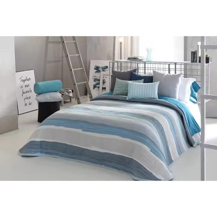 Colcha Marea Jacquard Color Azul Reig MartI - 1