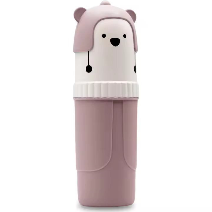 Mr Goodsy® Estuche cepillo de dientes infantil, Portacepillos de dientes diseño oso, Funda para cepillo de dientes, Caja protectora cepillo de dientes rosa - 1
