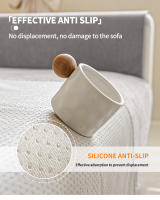 Cubierta De Sofá Impermeable En Color Sólido Antideslizante Para Sala De Estar Cubierta De Cojín Para Sofá Con Combinación De Brazos - details 3