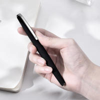 HongDian 517D Pluma Fuente De Tinta Mate Negra Con Clip De Plata Y Punta Curva EF F Para Escuela Y Oficina Suministros De Papelería Regalos - details 10
