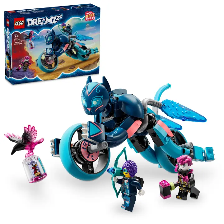 LEGO 71479 DREAMZzz Moto Felina de Zoey Animal y moto de juguete para niños con 2 minifiguras - 1