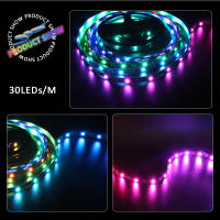 Tira De LED RGB WS2812B 5050 DC 5V Impermeable Con IC Chip Addressable 144LEDs Pantalla Digital Flexible Multicolor Para Decoración De Hogar - details 4