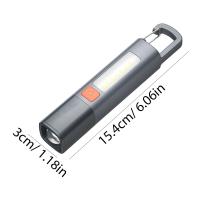 Linterna Portátil De Luz Fuerte ABS Recargable Por USB Para Exteriores Y Camping Lámpara Colgante Telescopio Con Lente De Cobertura Lateral COB - details 2