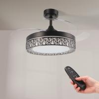 Ledme Ventilador de techo con LED, Motor DC, silencioso con mando a distancia, aspas retráctiles, 6 velocidades y 3 temperaturas de luz, temporizador, función verano-invierno - details 7