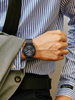 Reloj De Pulsera TOMI Para Hombres Minimalista Y De Moda Deportiva Con Calendario Y Material De Cuero Casual De Cuarzo - details 9