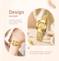 Reloj De Pulsera De Moda Para Mujeres Y Hombres Marca Japonesa Casual Reloj De Cuarzo Impermeable Acero Inoxidable Dorado - details 1