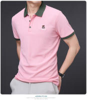 Camisa Polo Para Hombre Con Bordado De Oso Cartoon Manga Corta Estilo Casual Transpirable Para Verano 2024 Comodidad Y Brevedad - details 7